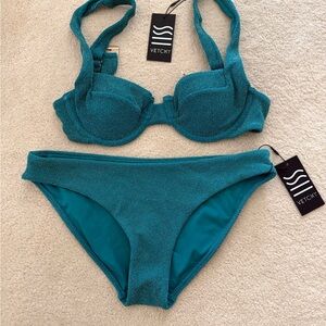 *NWT* Vetchy Laguna Bikini Emerald Set, Size Small